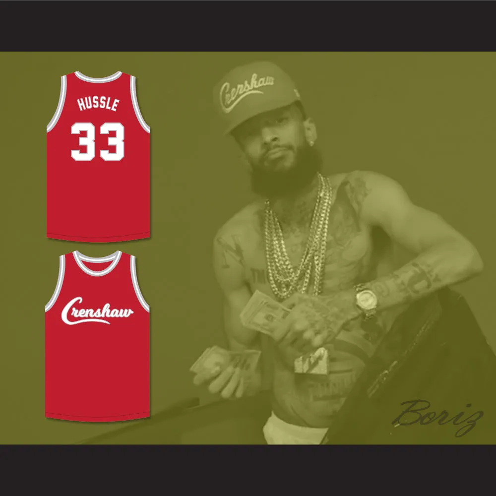 Nipsey Hussle 33 Crenshaw Red Basketball Jersey