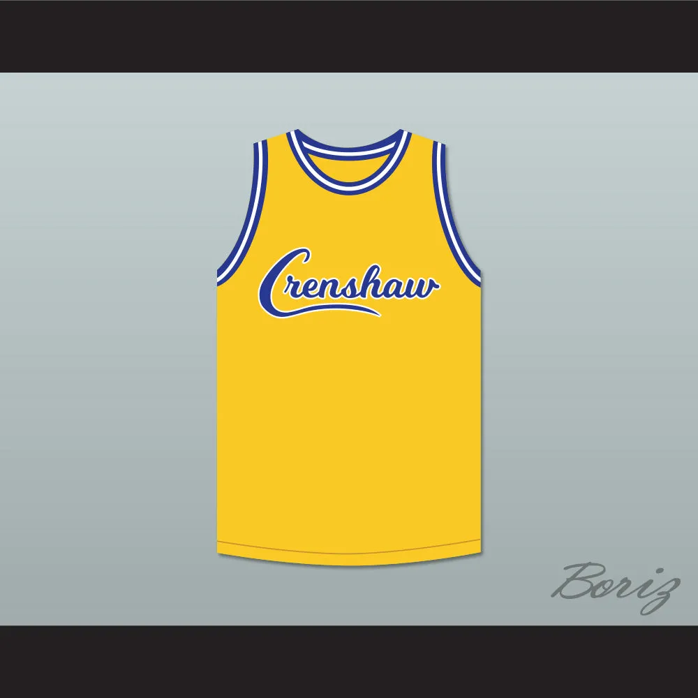 Nipsey Hussle 33 Crenshaw Yellow Basketball Jersey