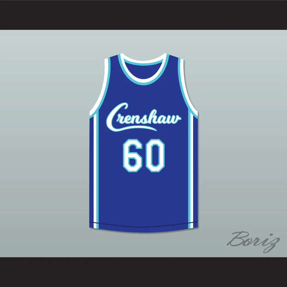 Nipsey Hussle 60 Crenshaw Blue Basketball Jersey