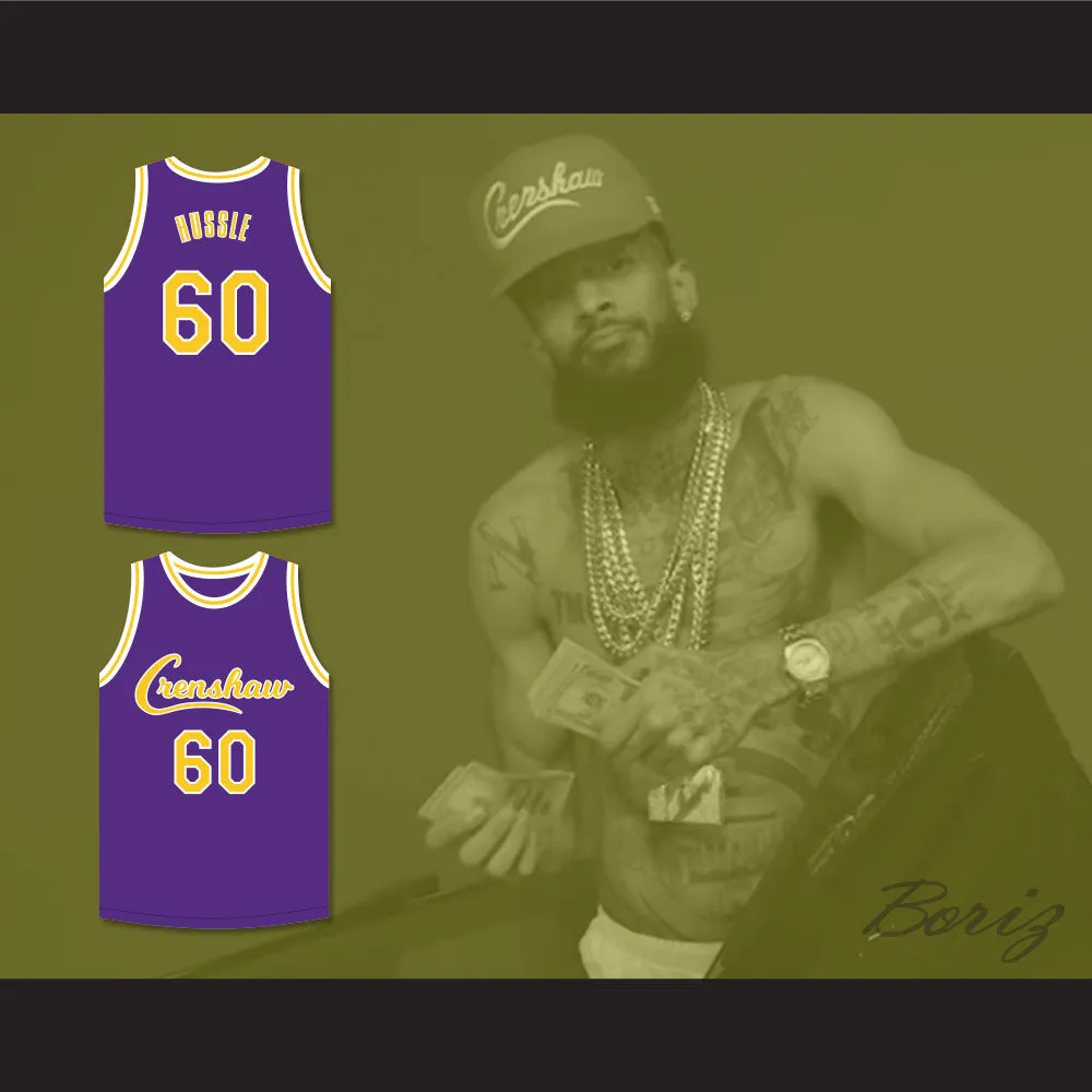 Nipsey Hussle 60 Crenshaw Purple Basketball Jersey 1