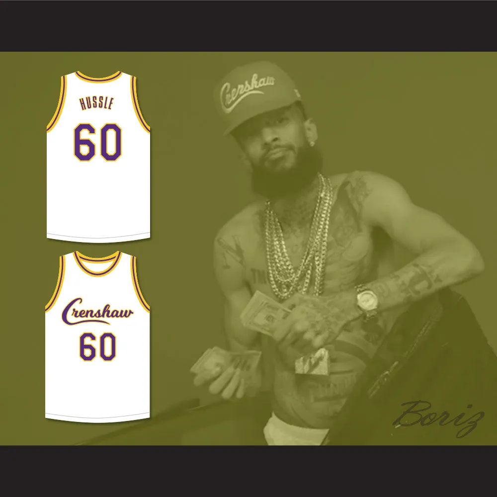 Nipsey Hussle 60 Crenshaw White Basketball Jersey 1