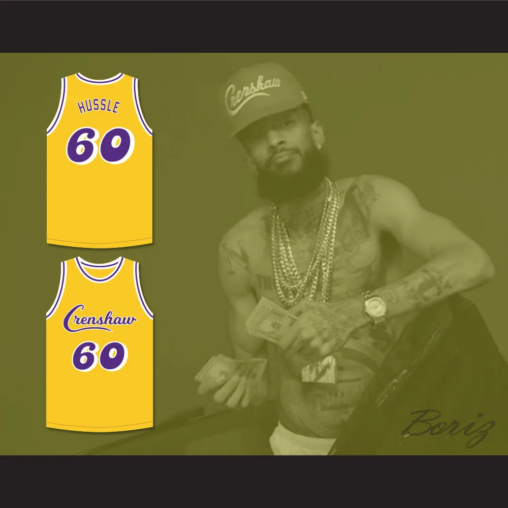 Nipsey Hussle 60 Crenshaw Yellow Basketball Jersey 2