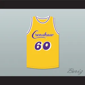 Nipsey Hussle 60 Crenshaw Yellow Basketball Jersey 2
