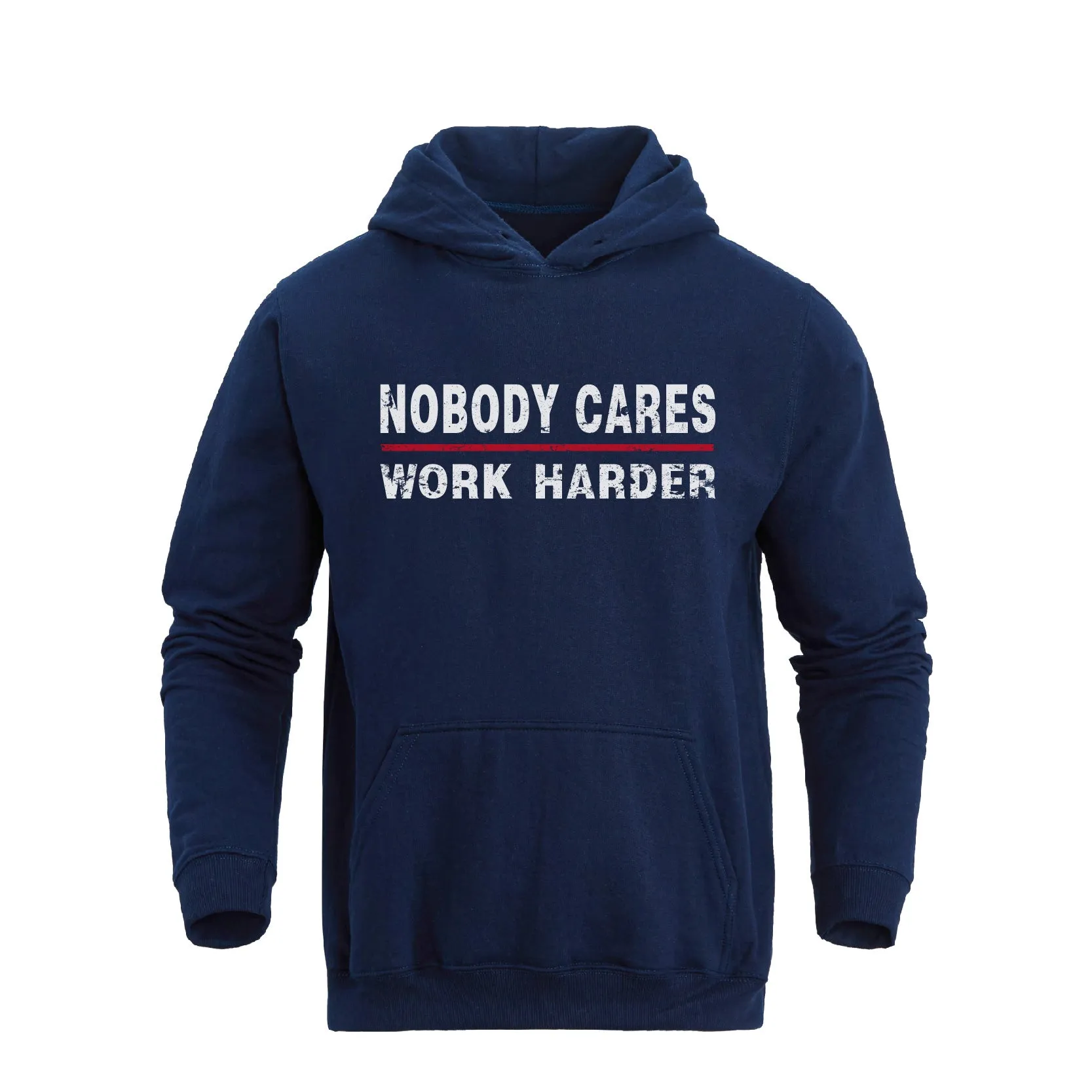 NOBODY CARES WORK HARDER GRAPHIC POCKET HOODIE