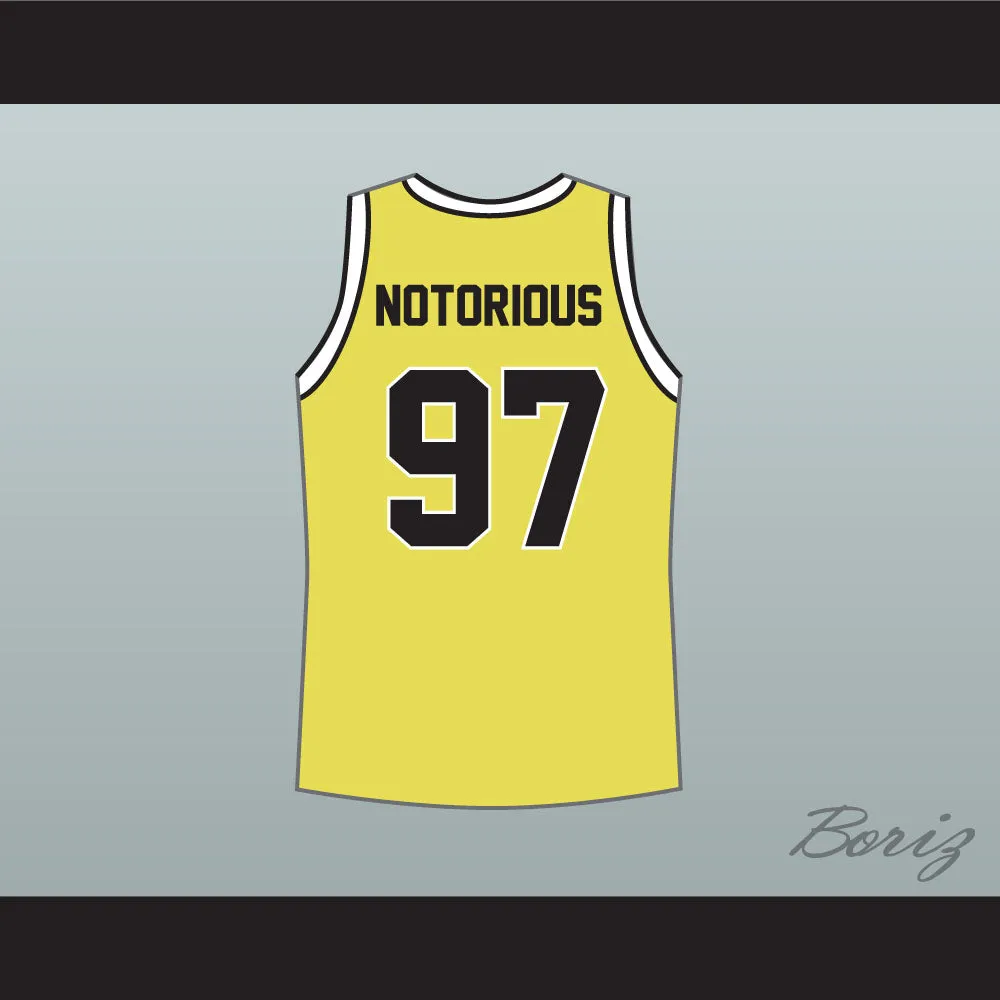 Notorious B.I.G. 97 Bad Boy Yellow Basketball Jersey