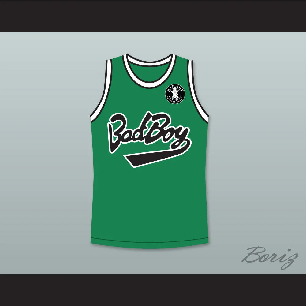 Notorious B.I.G. Biggie Smalls 72 Bad Boy Green Basketball Jersey with Patch