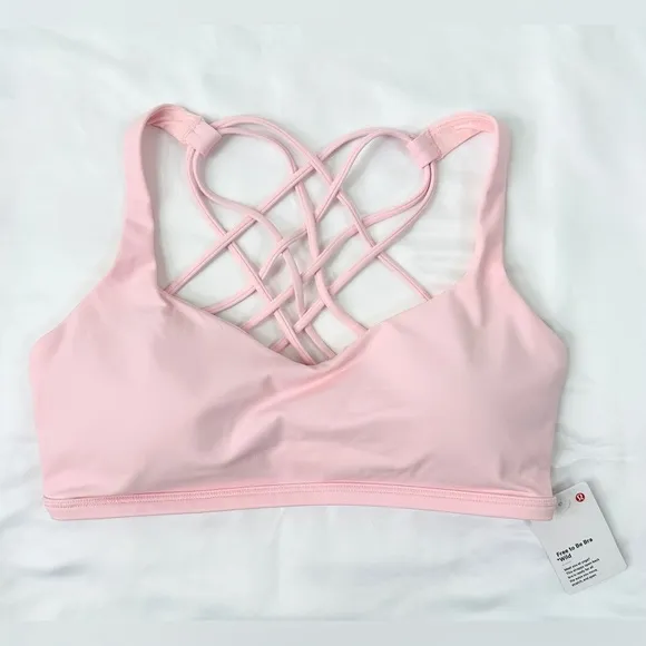 NWT Lululemon Free to Be Bra Wild Light Support A/B - Strawberry Milkshake - 8