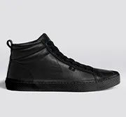 OCA High All Black Premium Leather Sneaker Women