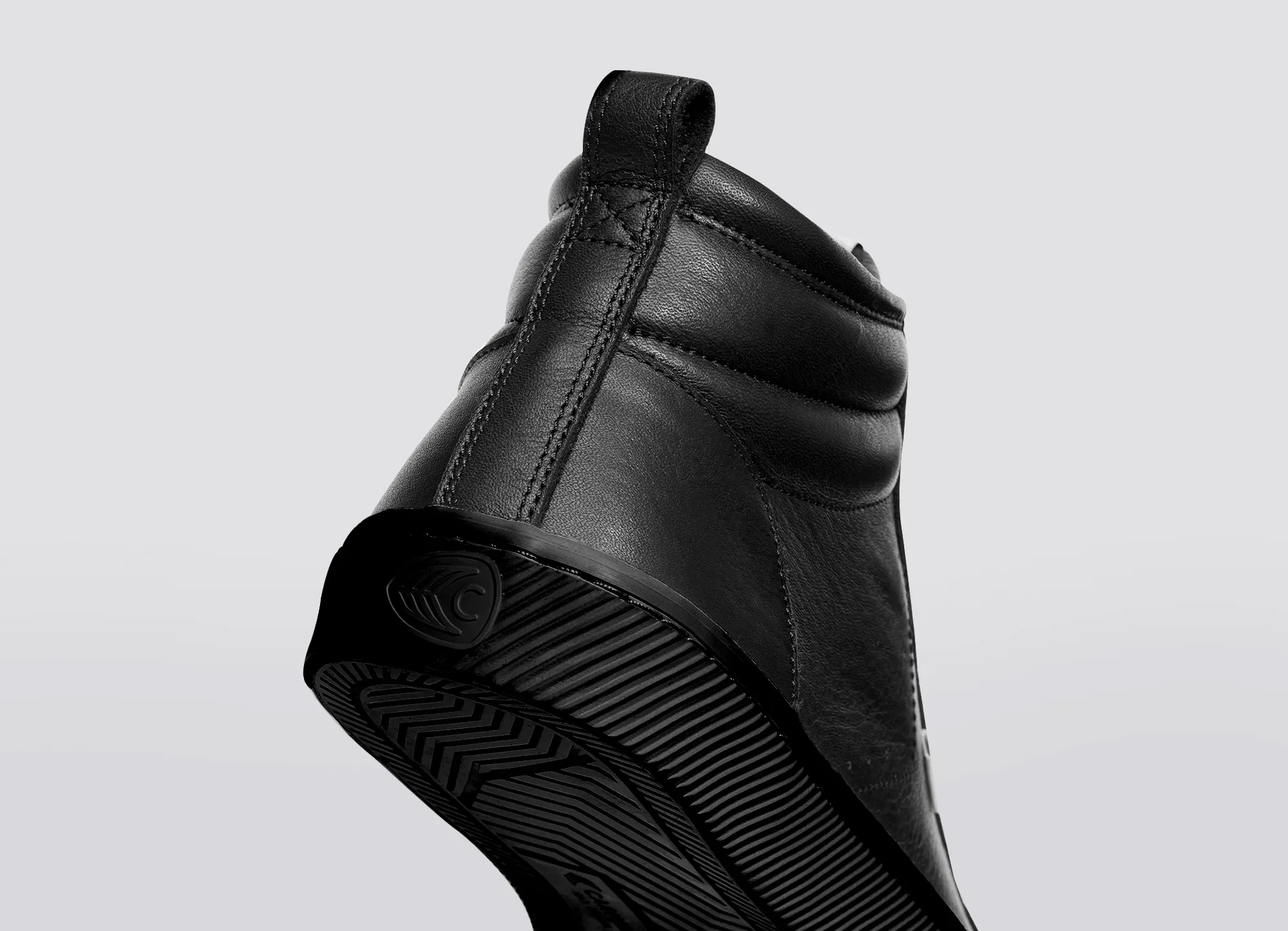 OCA High All Black Premium Leather Sneaker Women