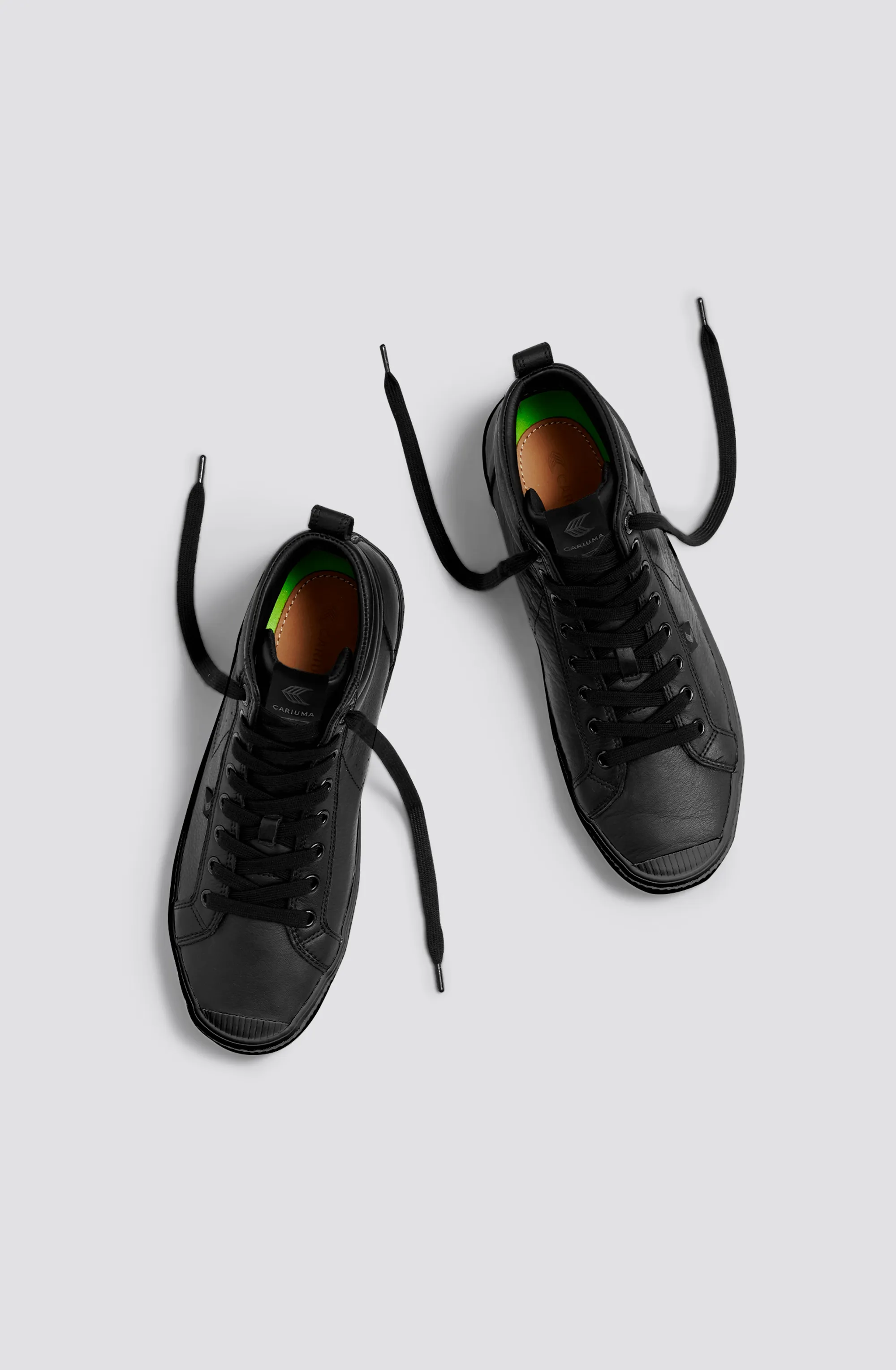 OCA High All Black Premium Leather Sneaker Women
