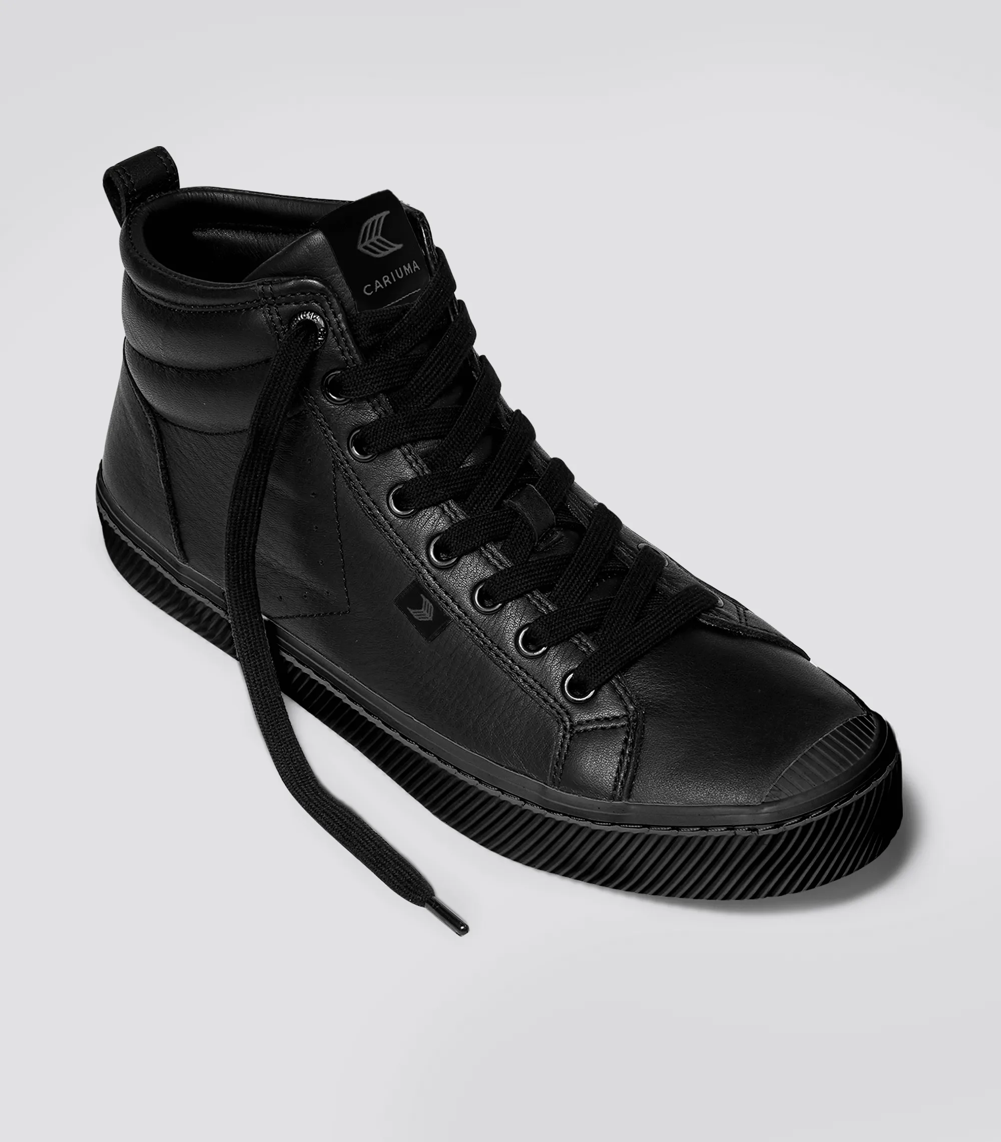 OCA High All Black Premium Leather Sneaker Women