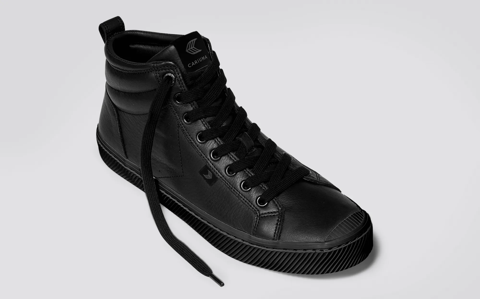 OCA High All Black Premium Leather Sneaker Women