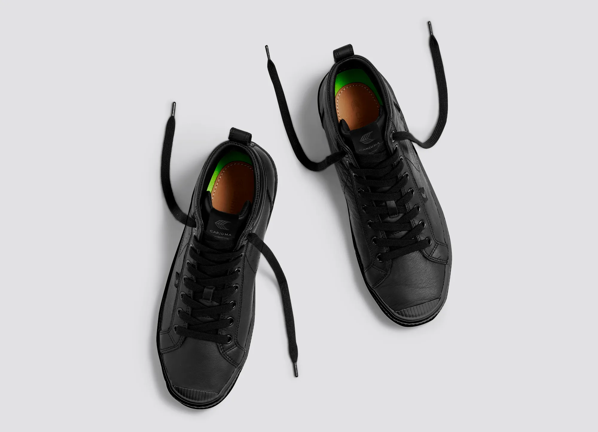 OCA High All Black Premium Leather Sneaker Women
