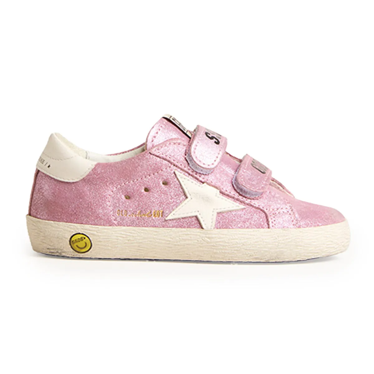 Old School Laminated Pink Velcro Sneaker