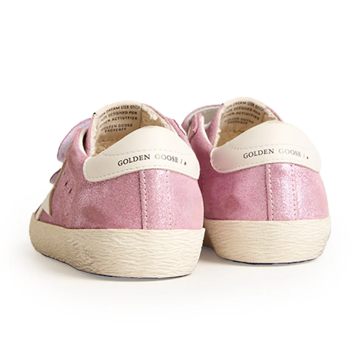 Old School Laminated Pink Velcro Sneaker