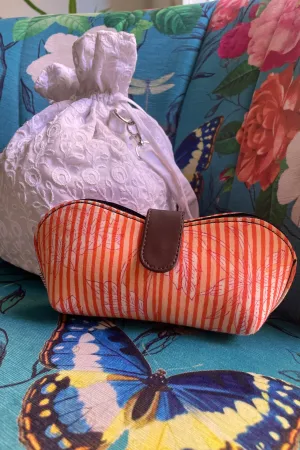 Orange Stripes Sunglass Cases