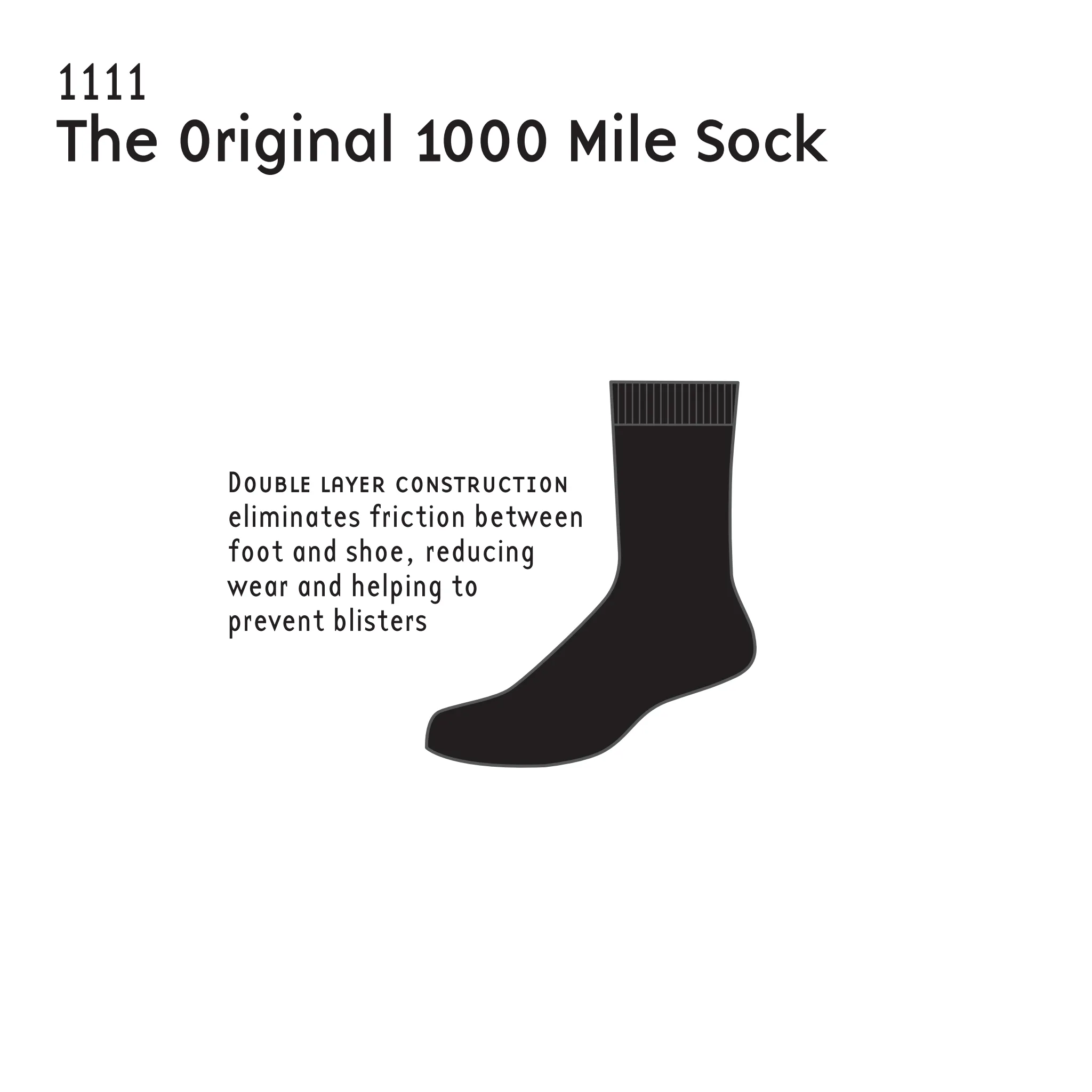Original Double Layer Sock - 1111