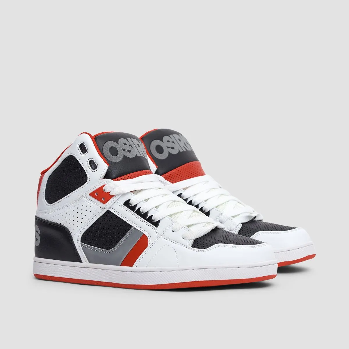 Osiris NYC 83 CLK Shoes - White/Black/3M/Red