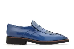 Ostrich and Soft Italian Calf Slip-On with an Ultra Light Rubber Sole