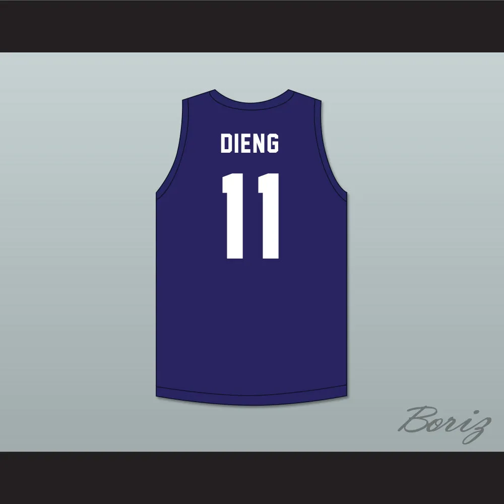 Ousmane Dieng 11 France Navy Blue Basketball Jersey 2
