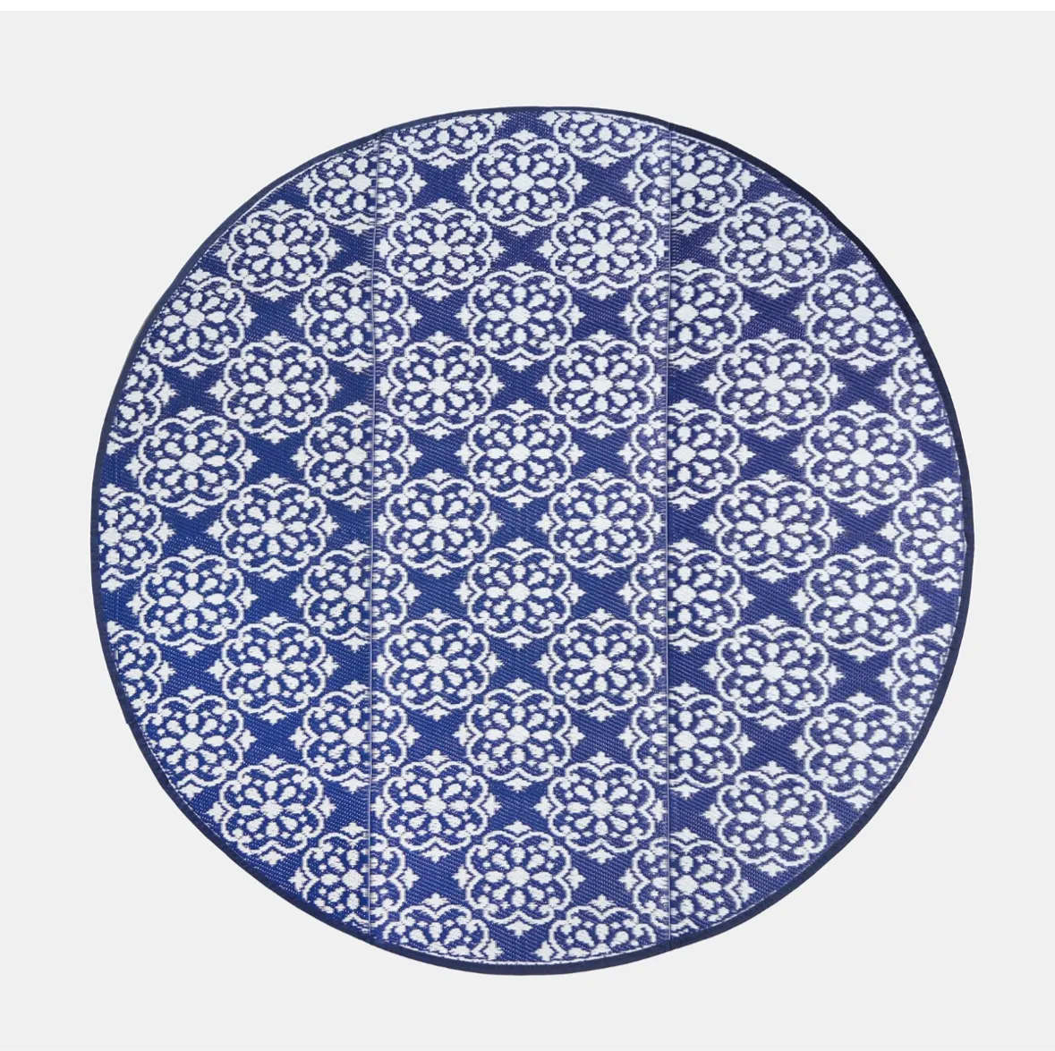 Outdoor Circle Tile Print Rug