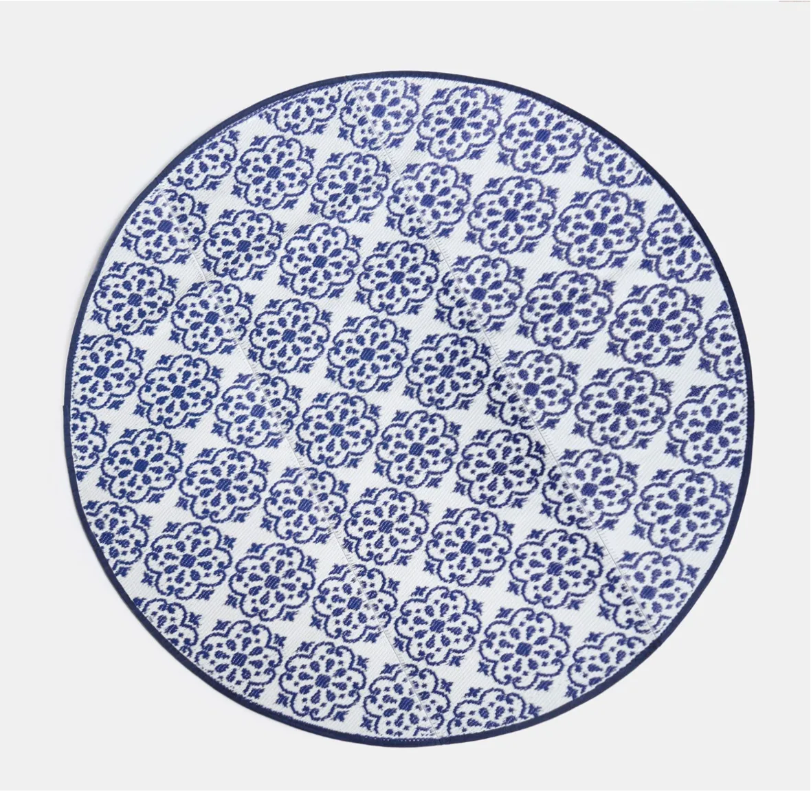 Outdoor Circle Tile Print Rug