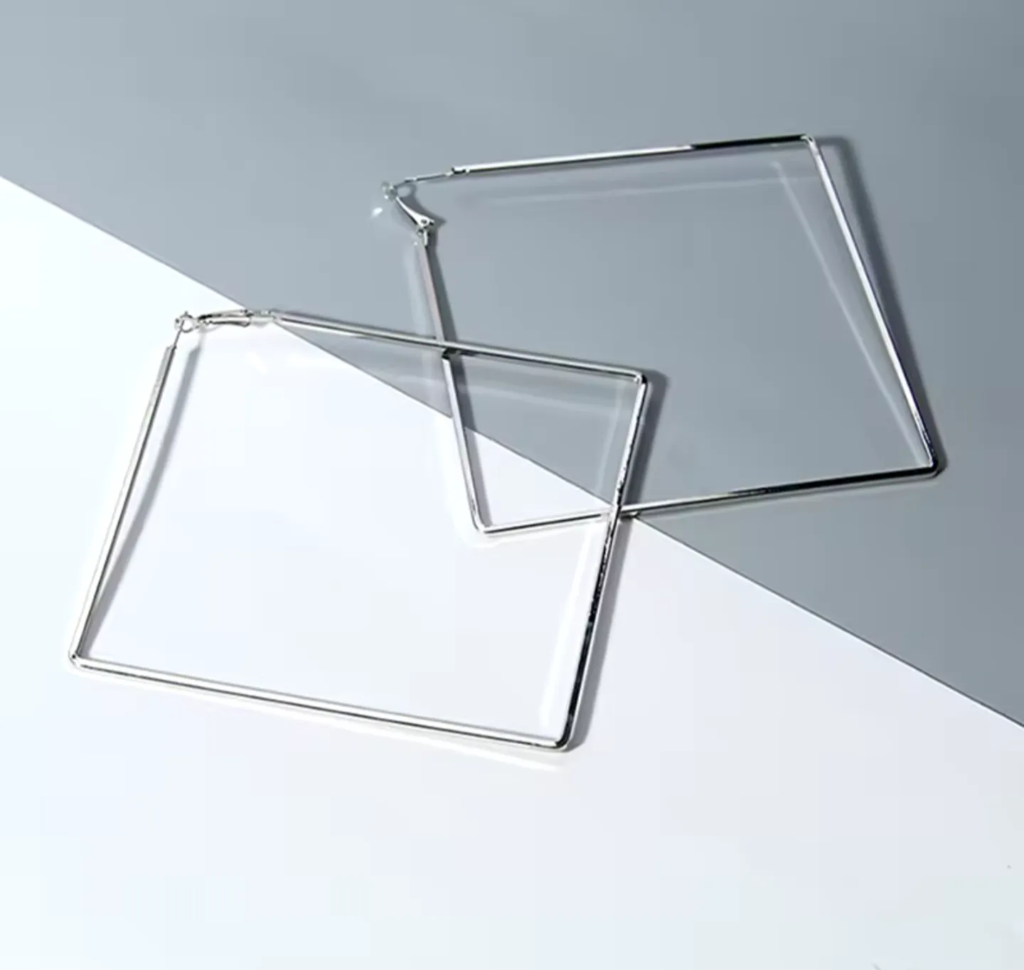 Oversized Square Hoop Earrings