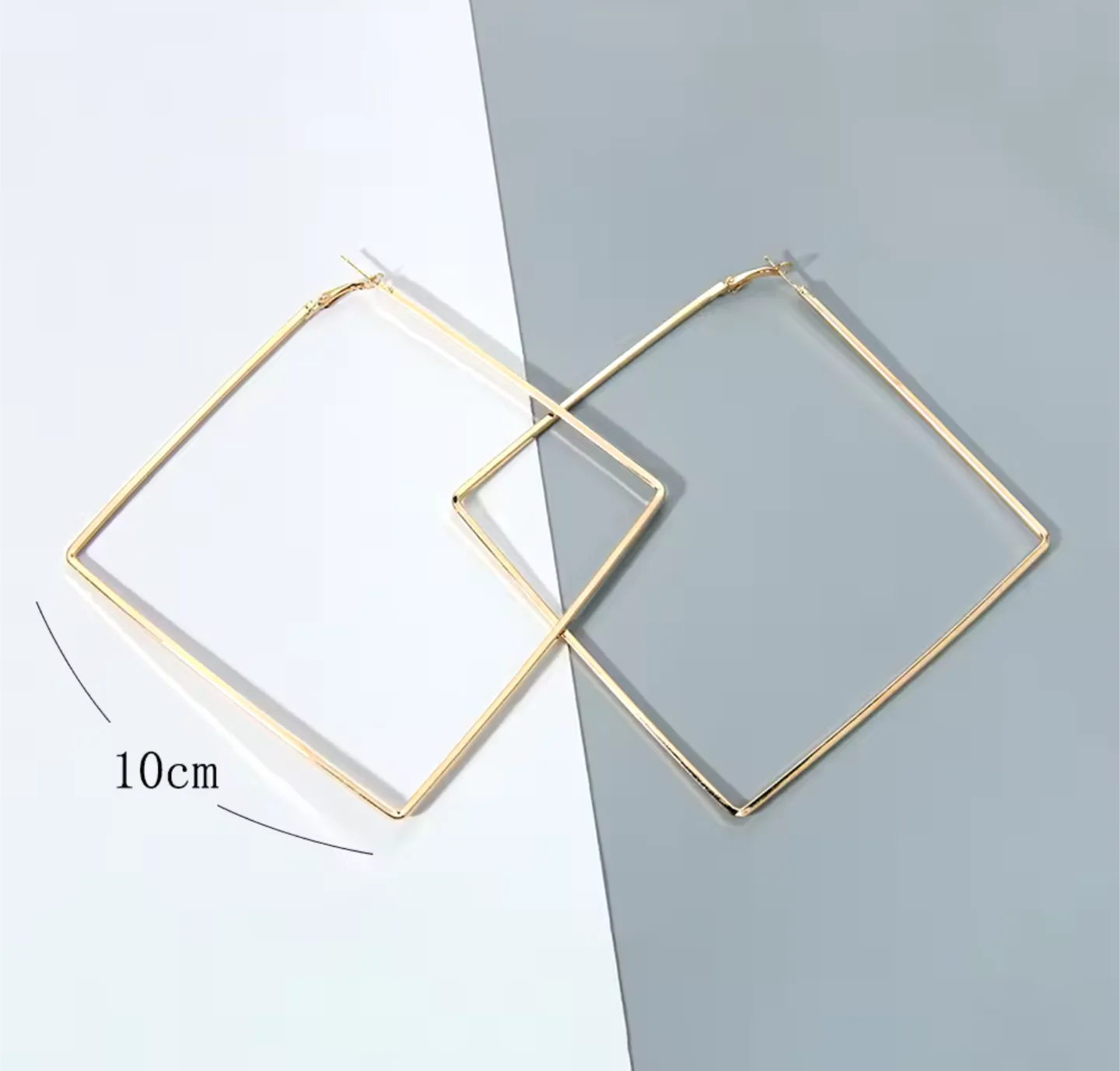 Oversized Square Hoop Earrings
