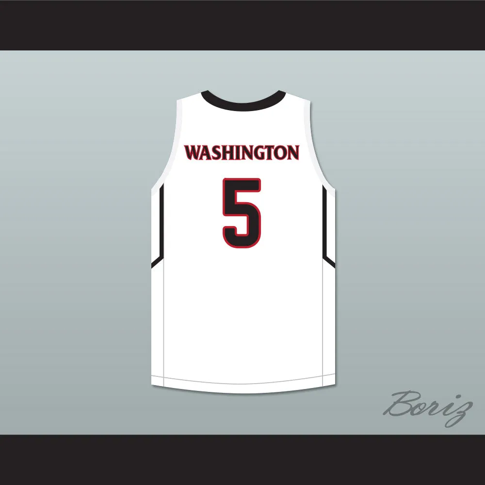 P. J. Washington 5 Findlay Prep White Basketball Jersey 2