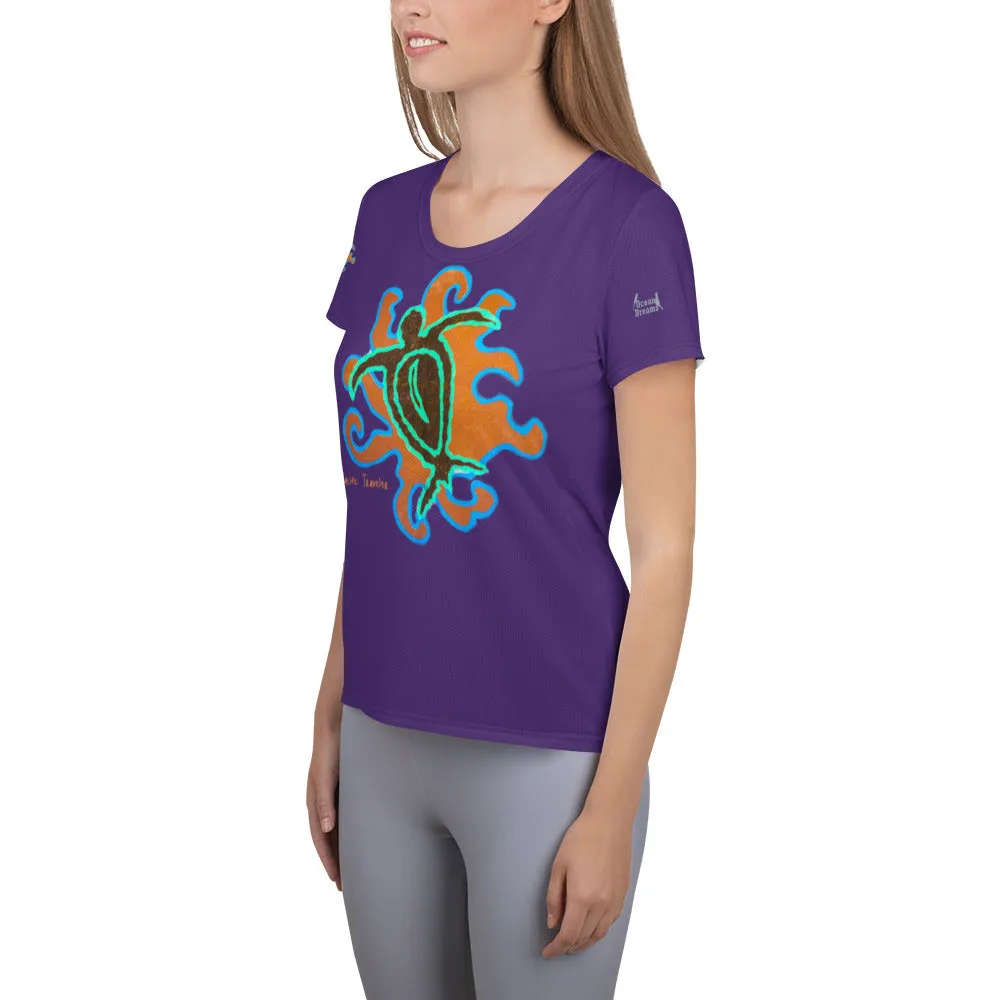 Pacific Traveler design All-Over Print Women's Athletic T-shirt