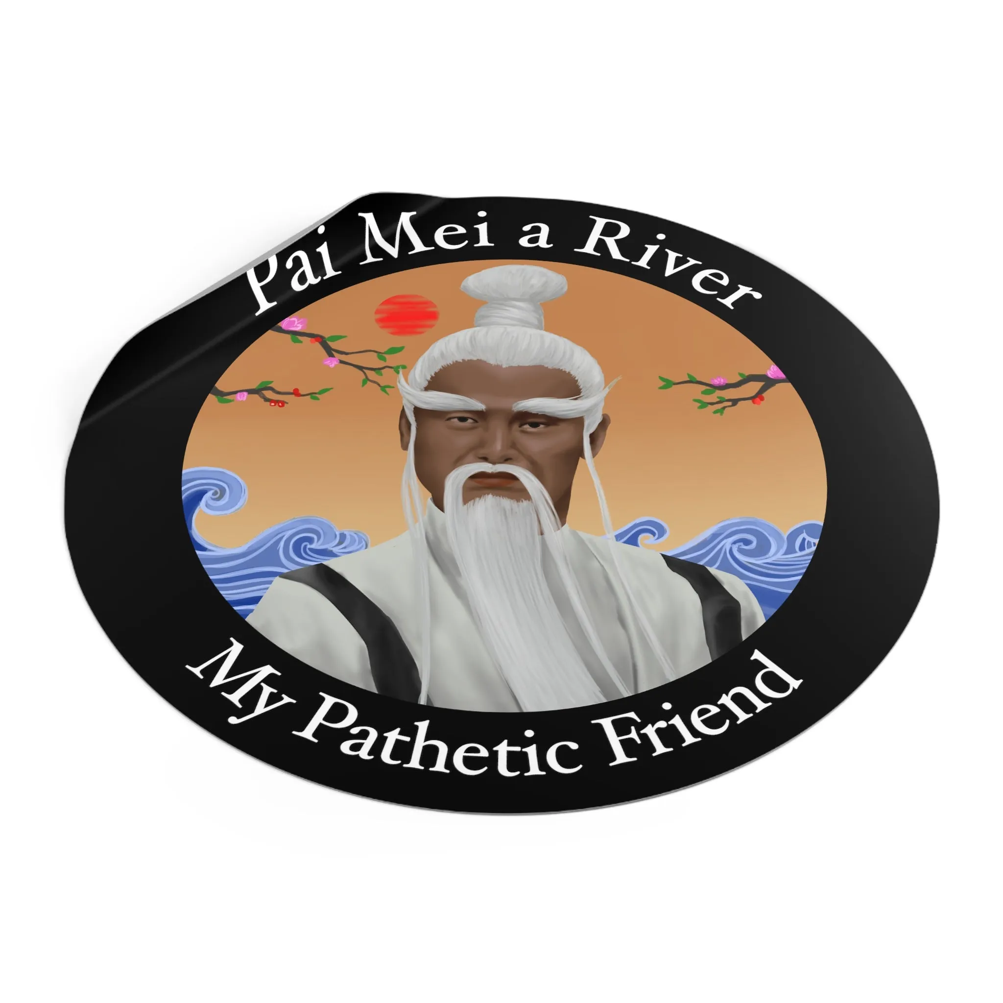 Pai Mei Round Vinyl Sticker