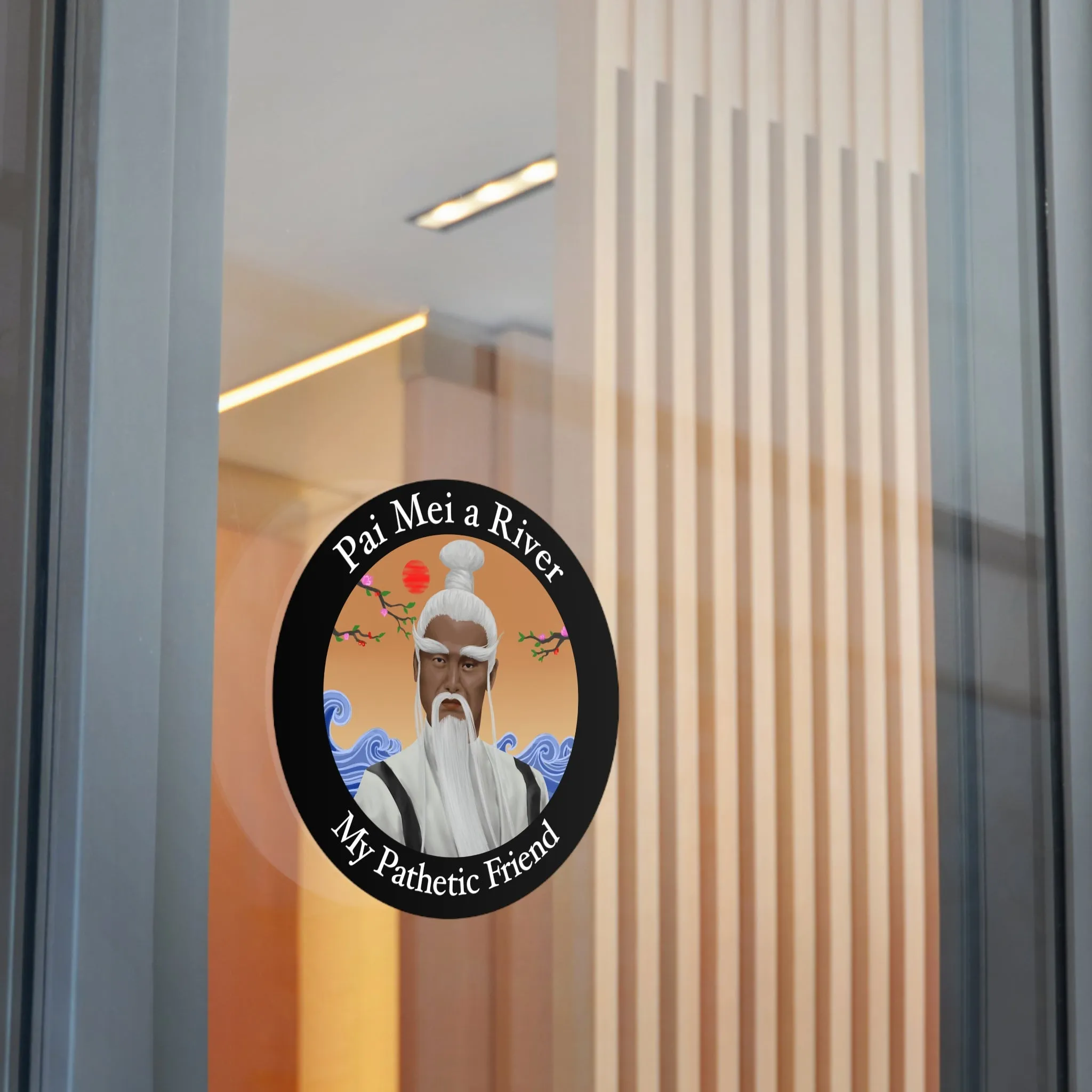 Pai Mei Round Vinyl Sticker
