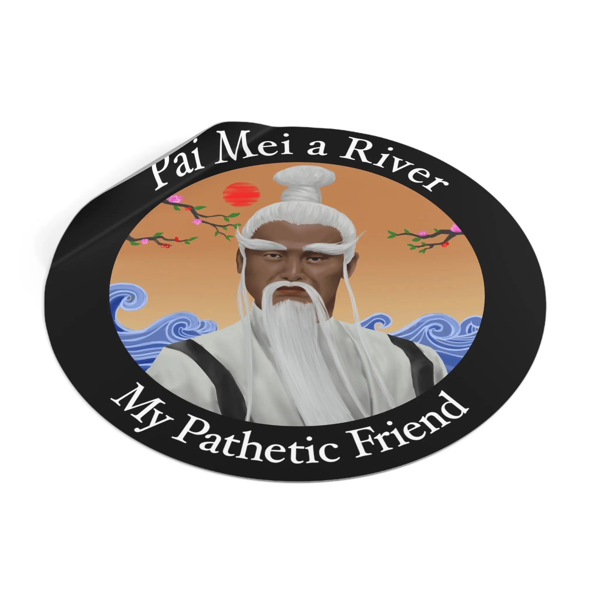 Pai Mei Round Vinyl Sticker