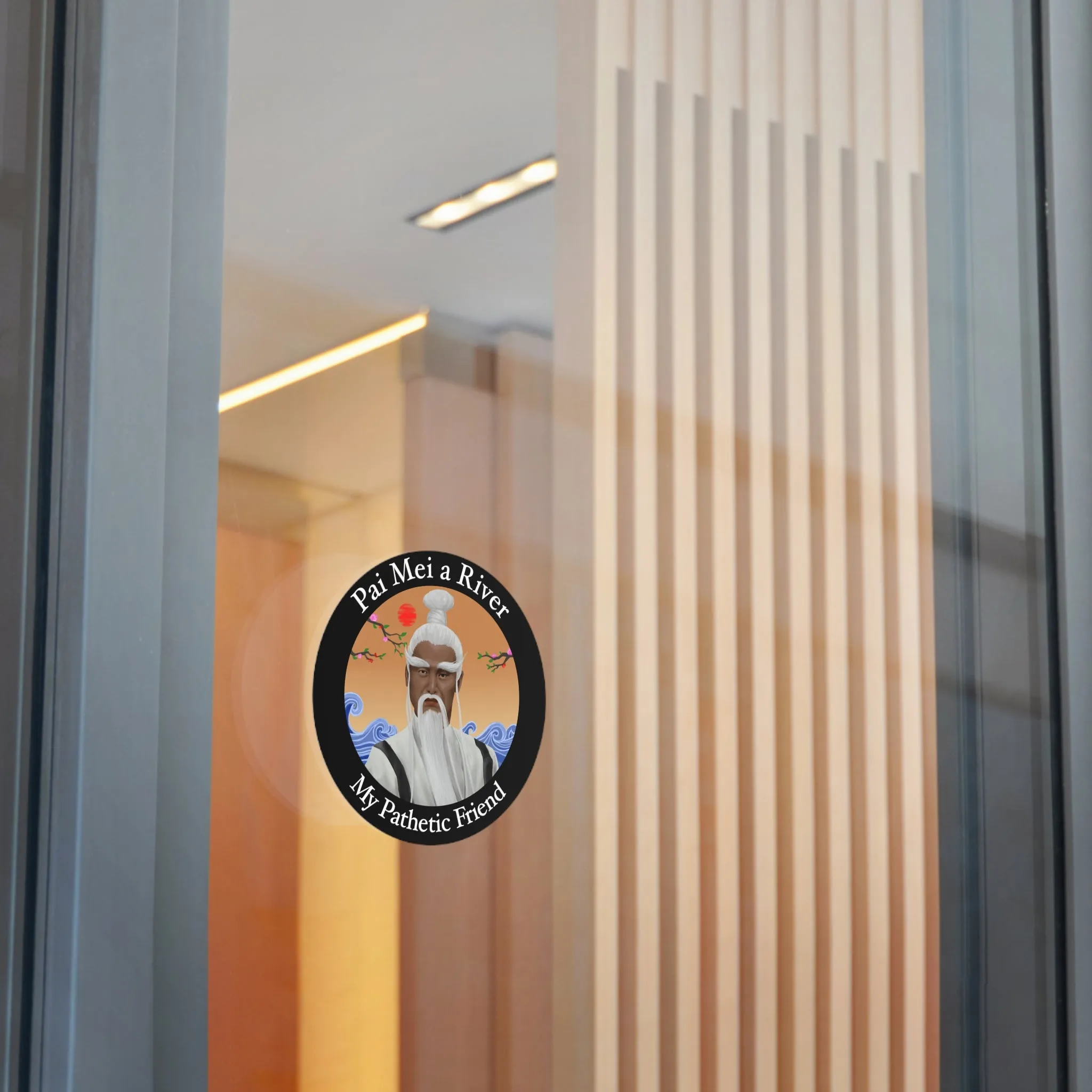 Pai Mei Round Vinyl Sticker