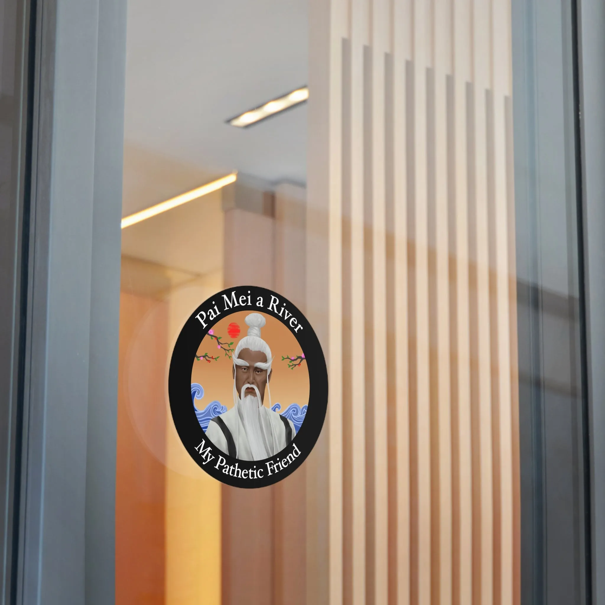 Pai Mei Round Vinyl Sticker