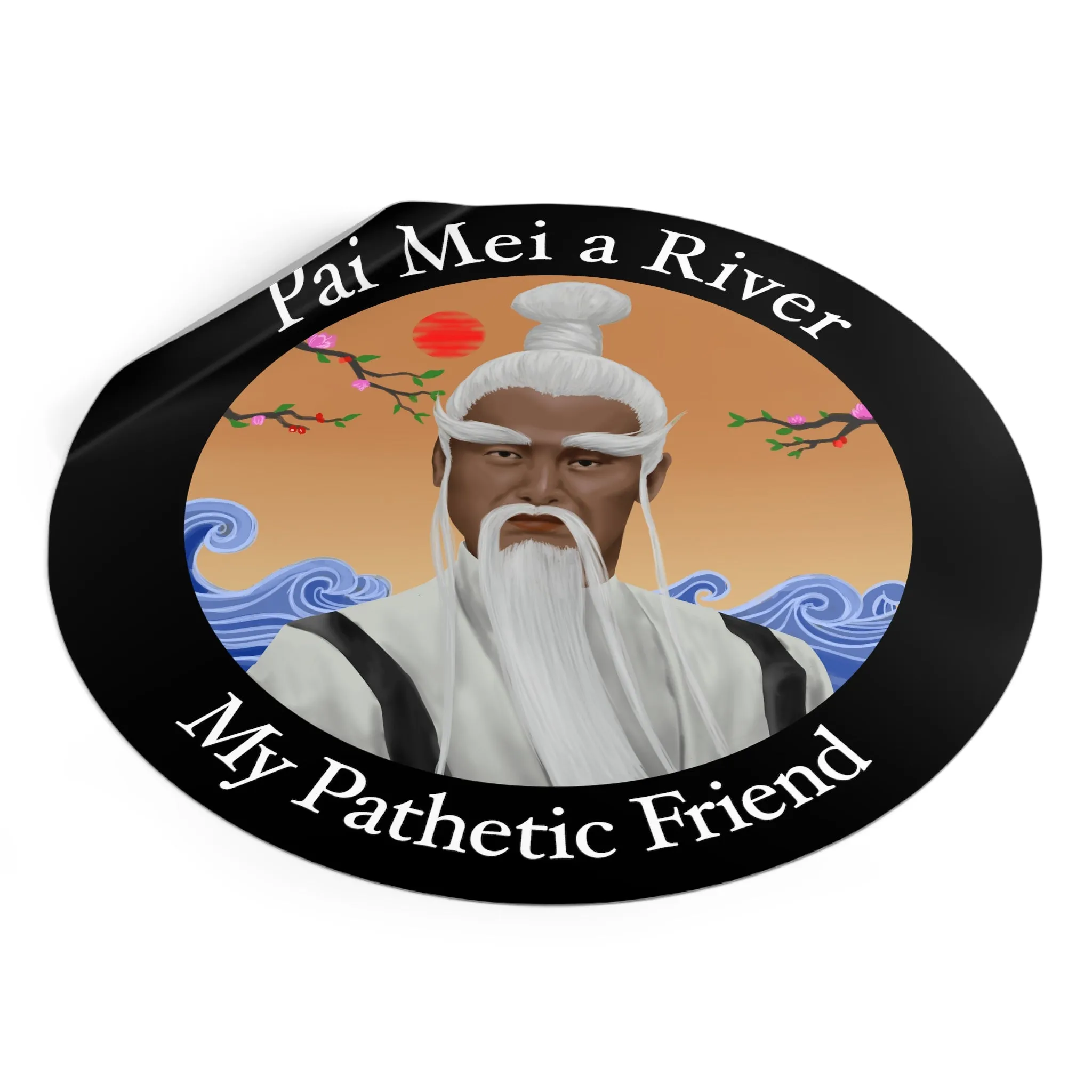 Pai Mei Round Vinyl Sticker