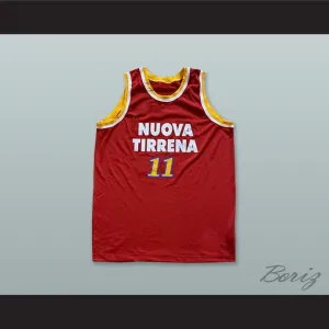 Pallacanestro Virtus Roma 11 Red Basketball Jersey