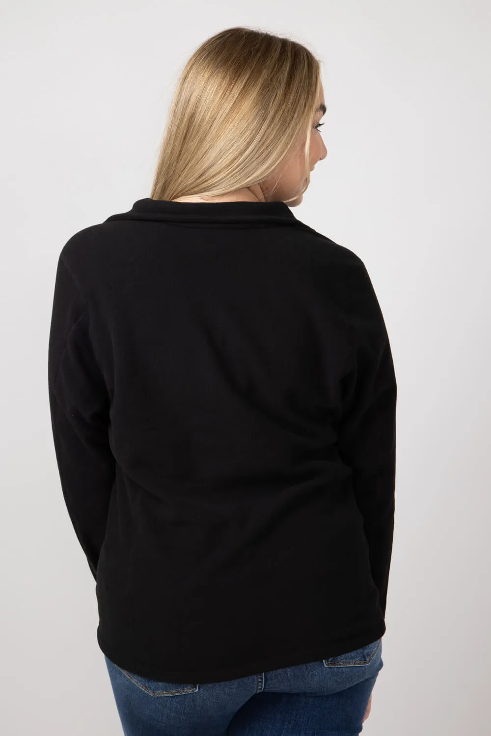 Patagonia Women’s Micro D Quarter Zip Pullover in Black | 26278-BLK