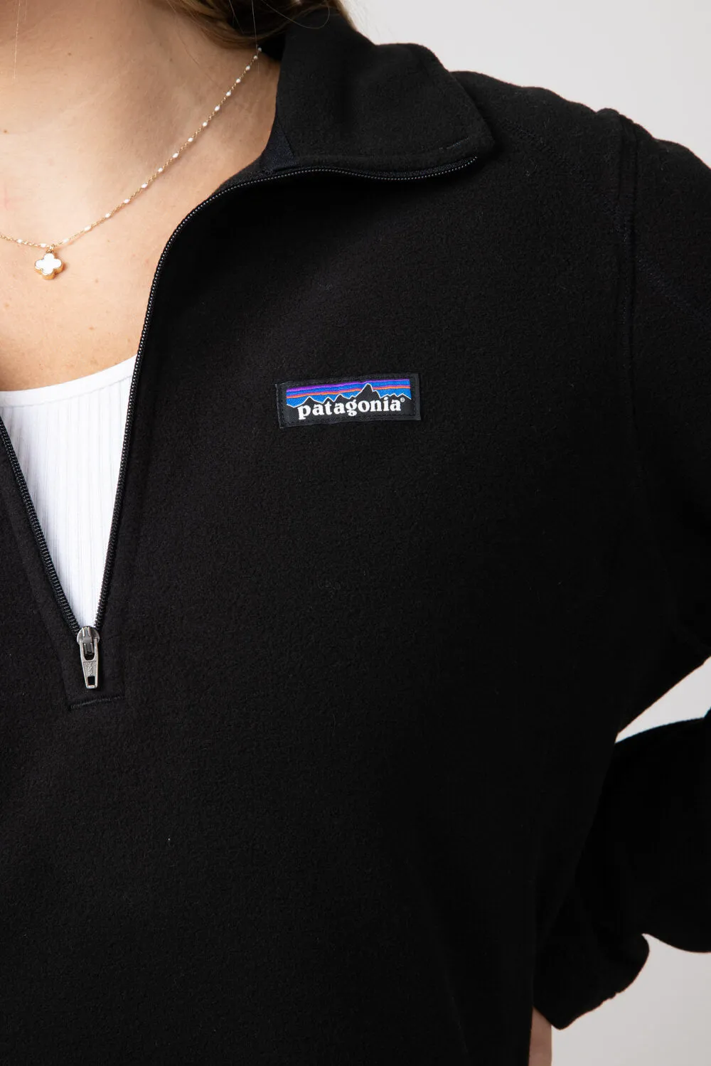 Patagonia Women’s Micro D Quarter Zip Pullover in Black | 26278-BLK