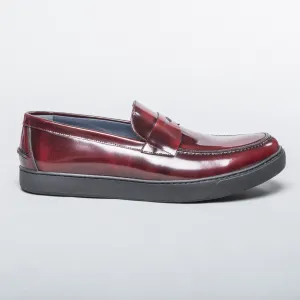 Patent Leather Loafer - Burgundy