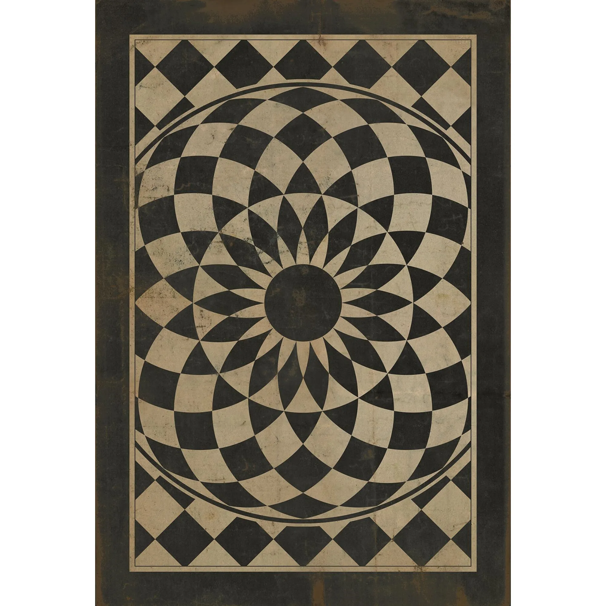 Pattern 01 "We're All Mad Here" Vinyl Floorcloth - Spicher & Co.
