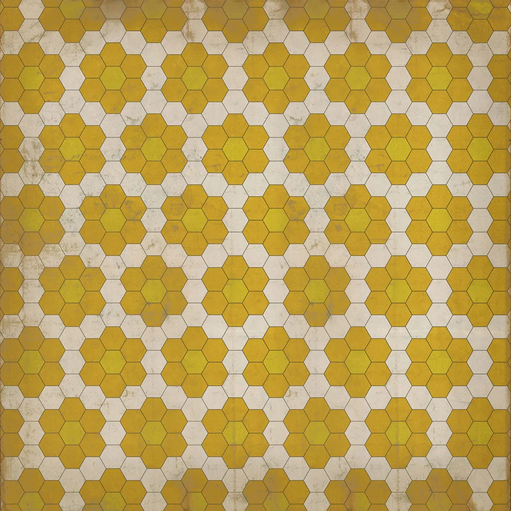Pattern 02 "The Bee's Knees" Vinyl Floorcloth - Spicher & Co.