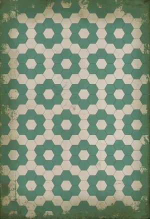 Pattern 02 "Water Lilies" Vinyl Floorcloth - Spicher & Co.