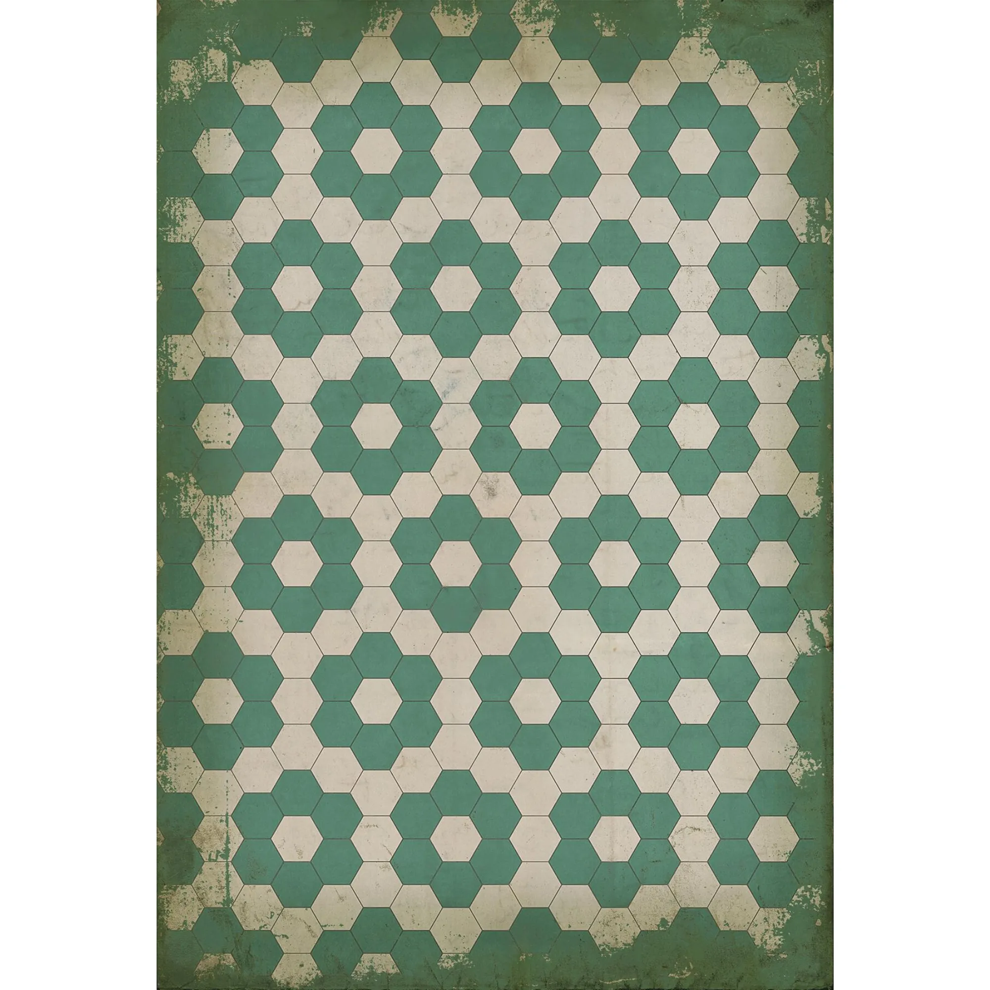 Pattern 02 "Water Lilies" Vinyl Floorcloth - Spicher & Co.