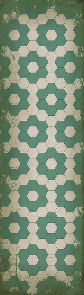 Pattern 02 "Water Lilies" Vinyl Floorcloth - Spicher & Co.