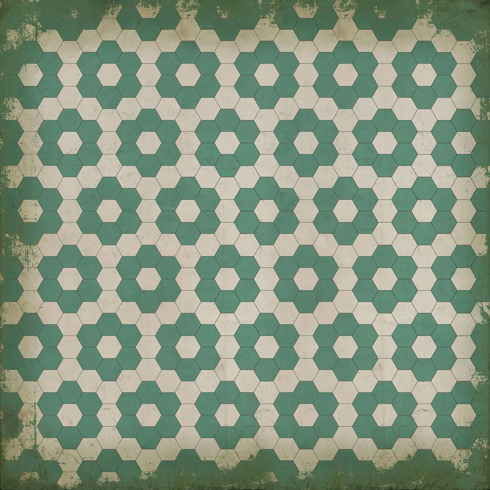 Pattern 02 "Water Lilies" Vinyl Floorcloth - Spicher & Co.