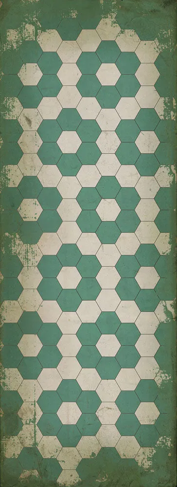 Pattern 02 "Water Lilies" Vinyl Floorcloth - Spicher & Co.