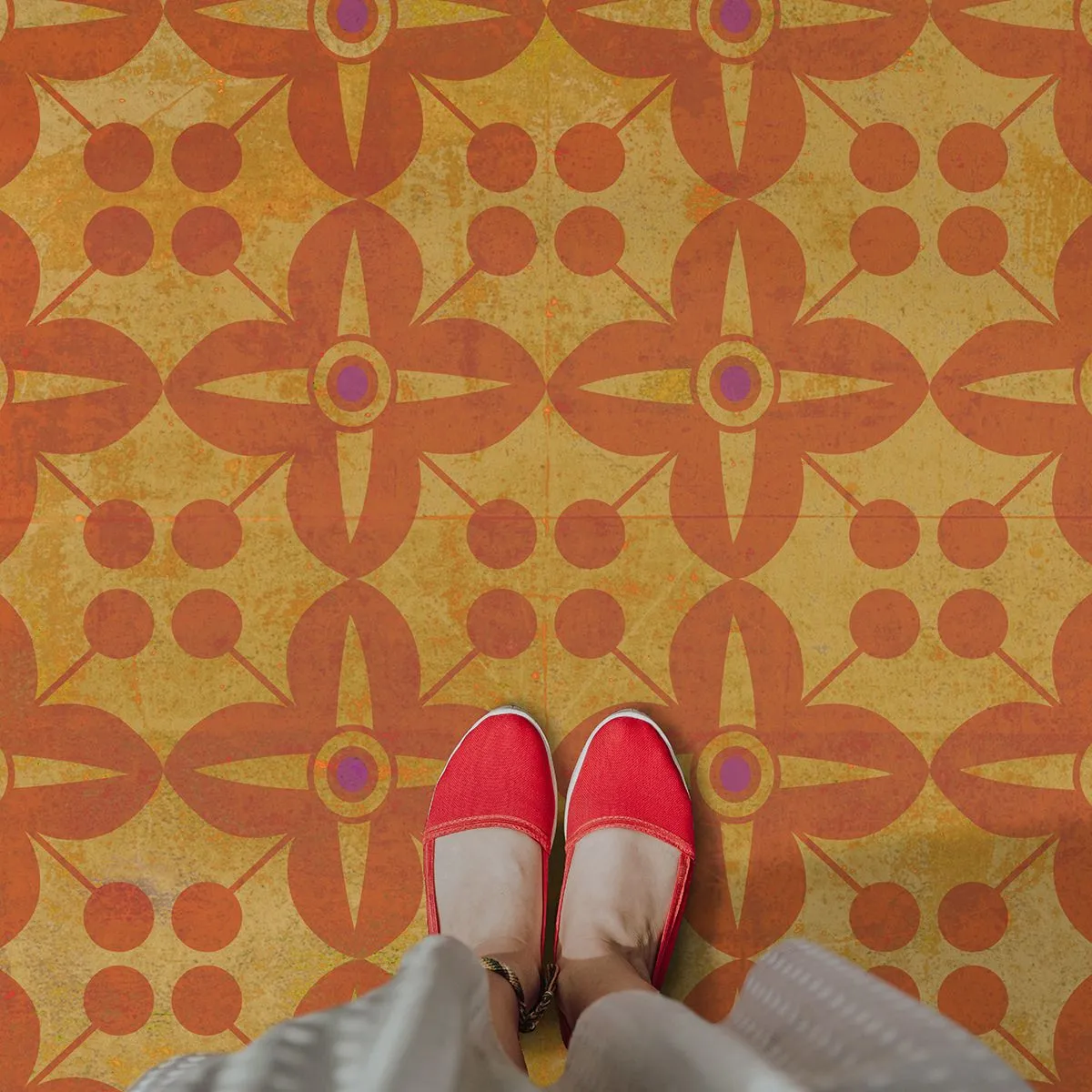 Pattern 03 "The Lollipop Guild" Vinyl Floorcloth - Spicher & Co.