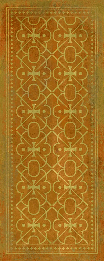 Pattern 05 "Colonel Mustard" Vinyl Floorcloth - Spicher & Co.