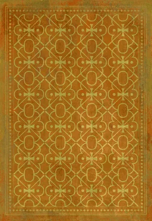 Pattern 05 "Colonel Mustard" Vinyl Floorcloth - Spicher & Co.